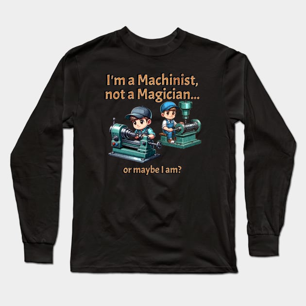 Machinists, not Magicians Long Sleeve T-Shirt by TheKrawlSpace
